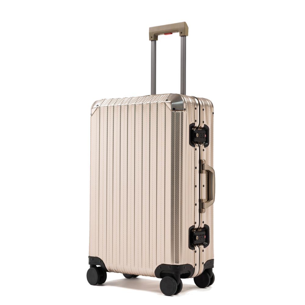 Platinum Voyage Aluminium Suitcase Champagne